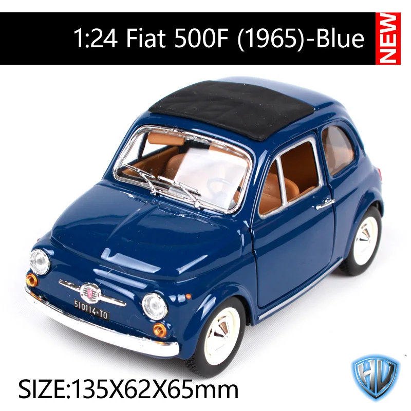 Bburago 1:24 Fiat 500F(1965) Fiat 500L(1968) Ретро классический автомобиль литая под давлением модель автомобиля игрушка Новинка в коробке MINI Cooper 22098 - Цвет: 22098