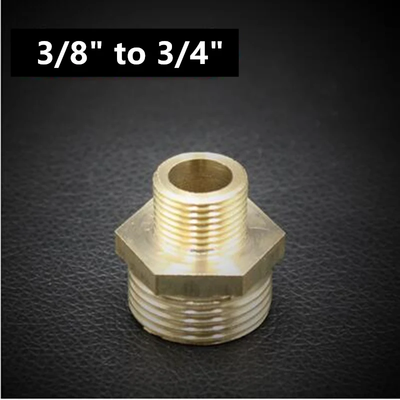 3l8 x 3l4 1/" 1/4" 3/" 1/2" 3/" 1" наружная резьба, латунная труба, одинаковая понижающая ниппельная арматура, латунные быстроразъемные адаптеры - Цвет: 3l8 x 3l4