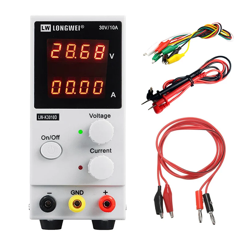 LW-K3010D 4 цифры Дисплей коммутации лаборатория DC Питание Регулируемый блок питания 30В 10A Высокая точность ремонт лаборатории Питание постоянного тока - Цвет: Package 2