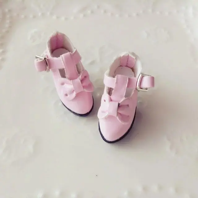 Pink 1 пара милых кукольных туфель на высоком каблуке в стиле Лолиты с бантом для Blyth Pullip Azone OB Licca Barbies Momoko, аксессуары для кукол - Цвет: Pink