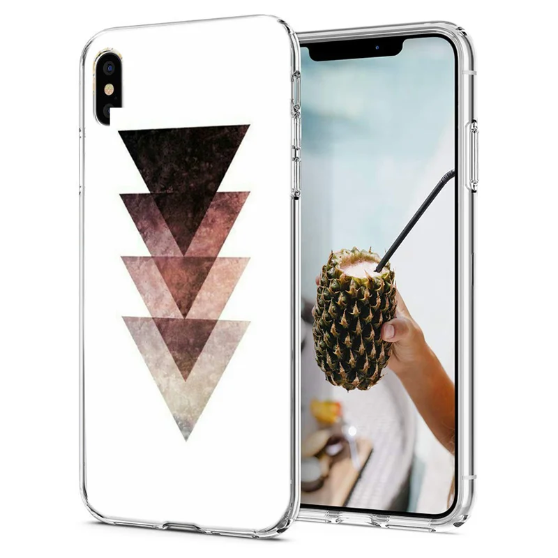 Чехол для iPhone X XS XR Мягкий Силиконовый ТПУ с цветочным орнаментом в цветочек