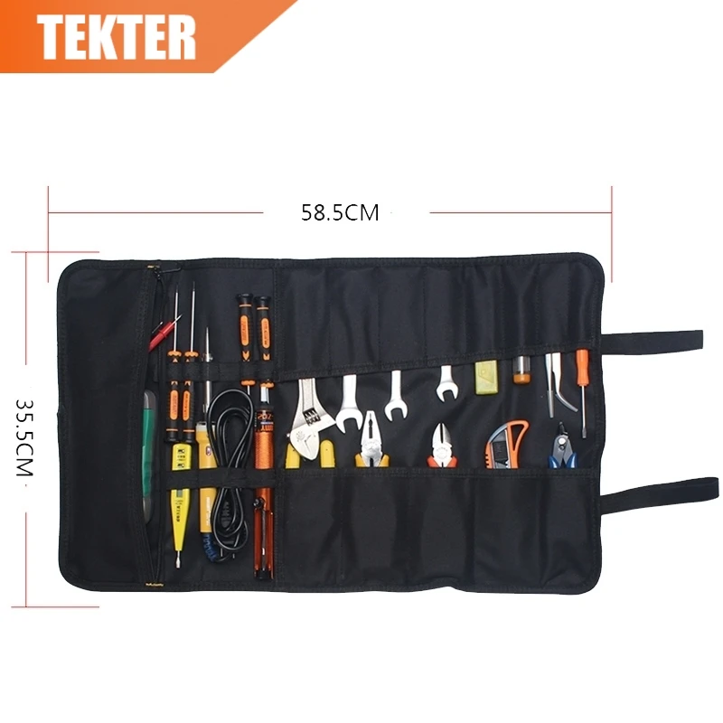 Сумка для инструментов TEKTER Oxford RollingTool 14 карманная 600D прочная водонепроницаемая переносная сумка электрическая сумка для инструментов с ремнем для инструментов типа G