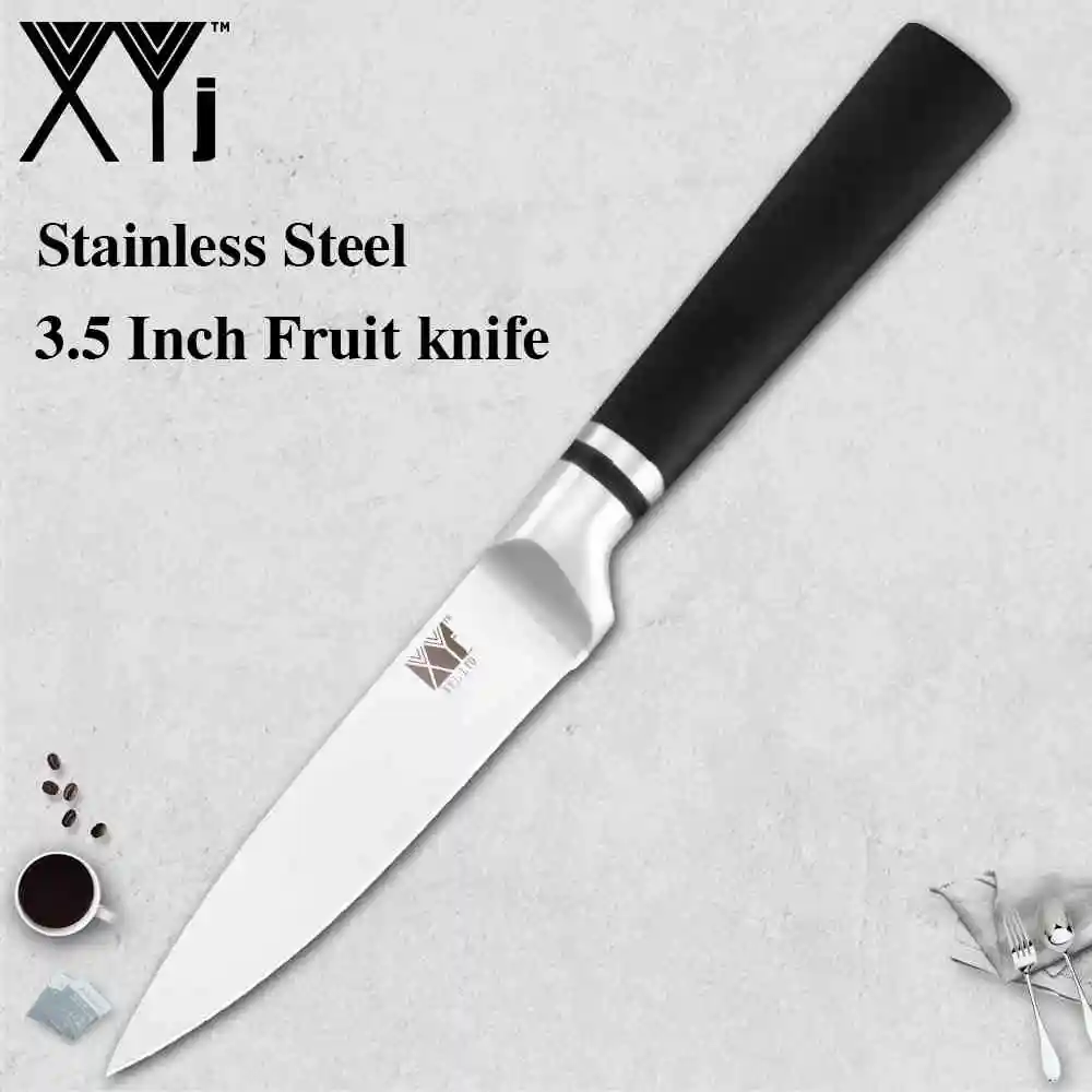F.3.5 fruit knife XYj японский, из нержавеющей стали Кухня Ножи " утилита Santoku шеф-повара нарезки хлеба точилка для ножей бар Ножи держатель - Цвет: F.3.5 fruit knife