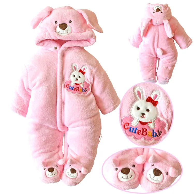 Качественное зимнее детское боди с капюшоном Милая Одежда для новорожденных