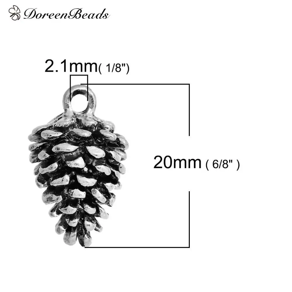 6 DoreenBeads цинковый сплав 3D амулеты желудь античная серебряная медь золото 10 шт - Окраска металла: 6