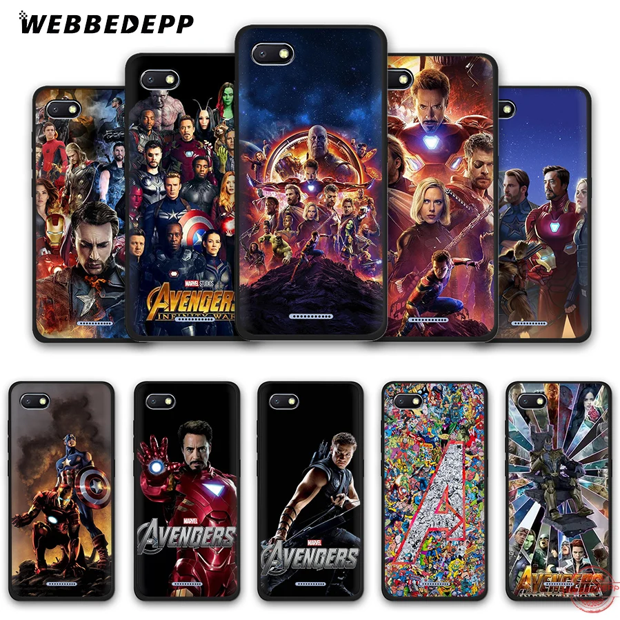 WEBBEDEPP Мститель Капитан Америка Железный человек мягкий чехол для телефона Redmi Note 8