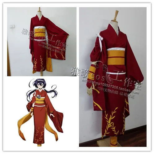 Кимоно бродячие псы Kyoka Izumi костюм для косплея с черным бантом 11|cosplay costume|kimono