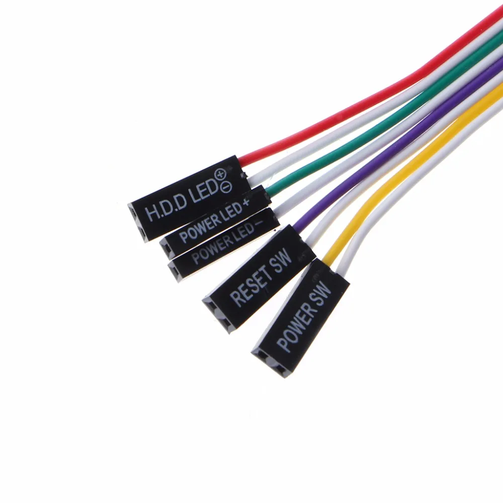 Корпус ПК красный зеленый LED лампа ATX источник питания Сброс переключатель HDD