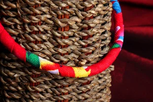 Богемское Колье чокер из яркой ткани ручной работы винтажное этническое