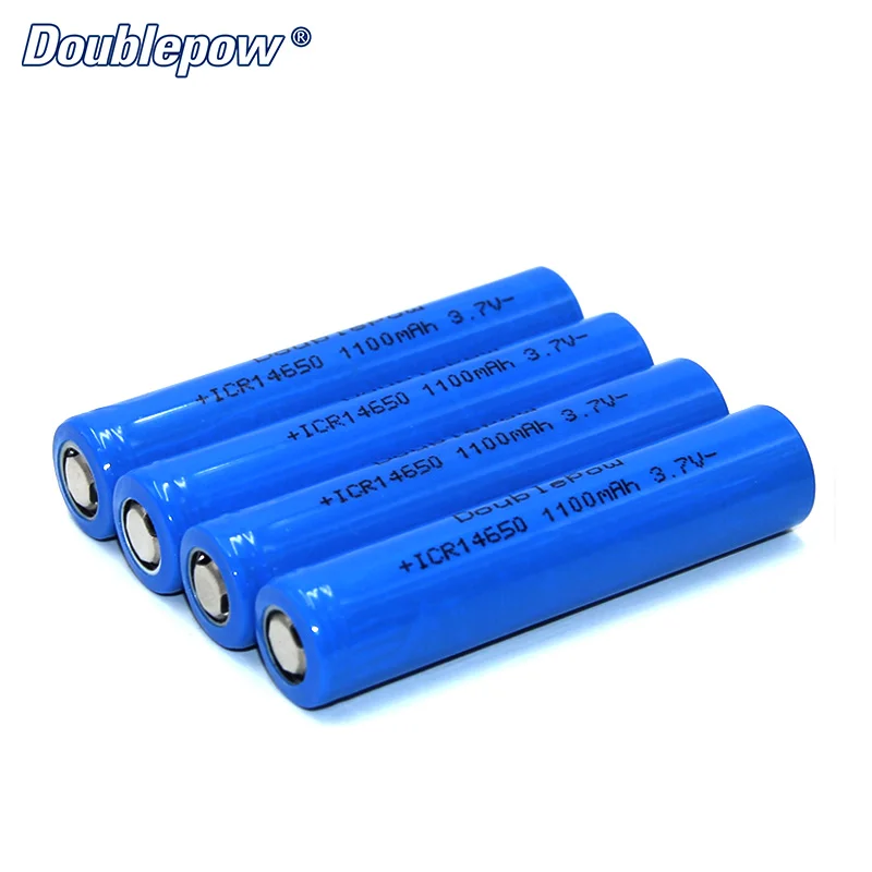 4 шт./лот,, горячая Распродажа, doulepow DP-14650, 1100 МА, 3,7 в, литий-ионная аккумуляторная батарея, 14650, высокая емкость для фонарика