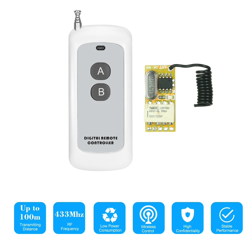 Универсальный модуль приемника 433 МГц беспроводной Радиочастотный пульт