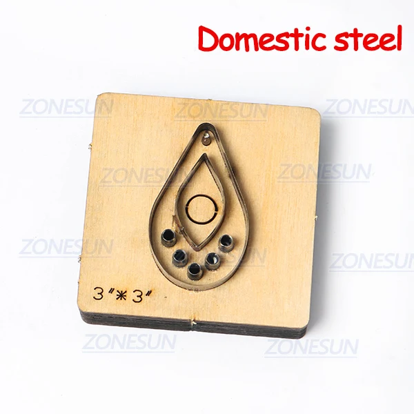 Domestic steel ZONESUN T1 DIY заказной резак для кожаных сережек вырезанные из кожи серьги для стального правила штамповочный станок пресс инструменты - Цвет: Domestic steel