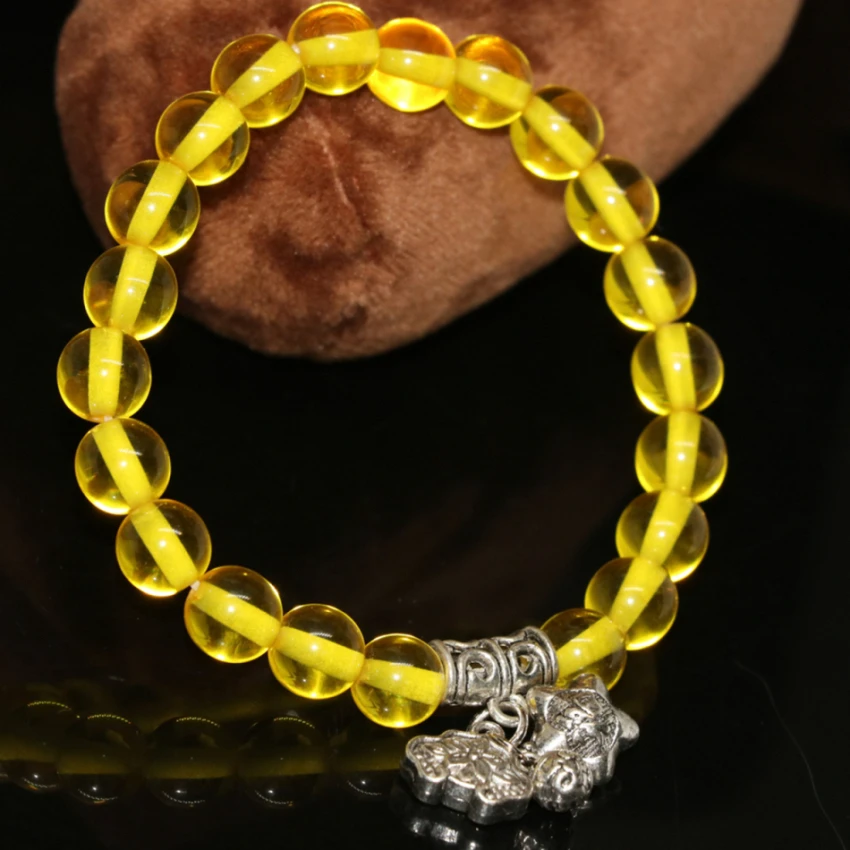 Новое поступление Богемия Стиль Мода 8 мм желтый имитация смолы пчелиный воск