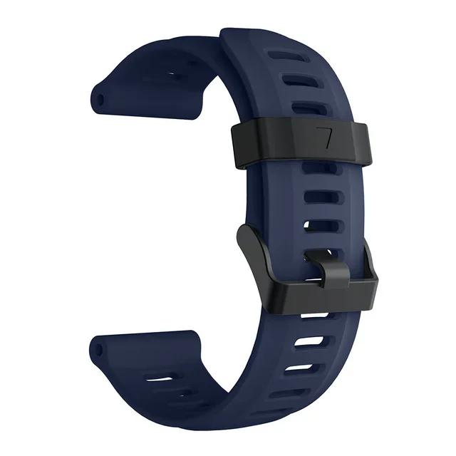 Темно-синий 26 мм ремешок для часов Ремешок для Garmin Fenix 5X Plus 3 3HR сапфир D2 Браво часы Quick Release силиконовый Easyfit ремешок 22 см - Цвет: Темно-синий