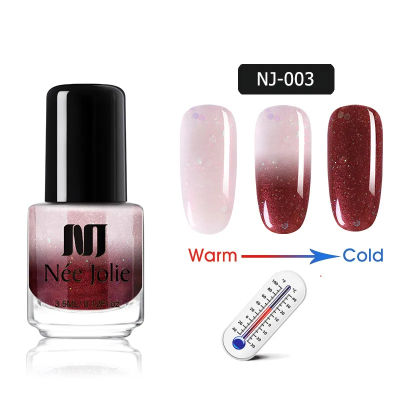 3.5ml - NJ-003 NEE JOLIE 3,5 мл температурный меняющий цвет термальный лак для ногтей блестящий эффект Быстросохнущий маникюрный лак градиентный лак для ногтей - Цвет: 3.5ml - NJ-003