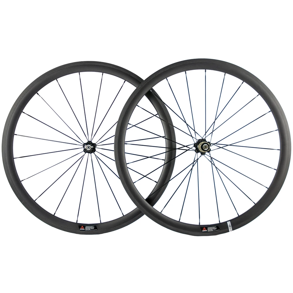 Набор колес для карбонового дорожного велосипеда 38mm Clincher Carbon Wheels 3k Matte Racing