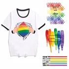 Футболка Gay Pride с изображением ЛГБТ-радуги, футболка с принтом, мужская и женская летняя повседневная футболка, унисекс, одежда Love Is Love Lgbt
