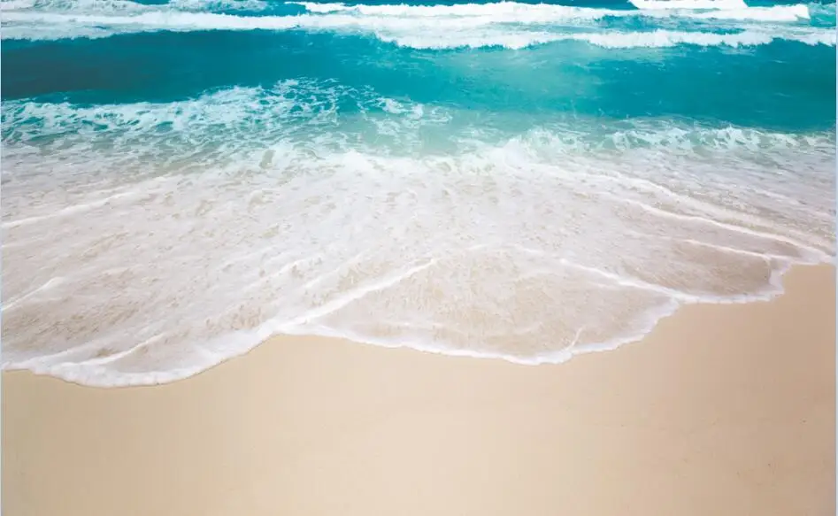 

Photo Customize size custom curtains New Custom 3D Beautiful beach background country bedroom curtains