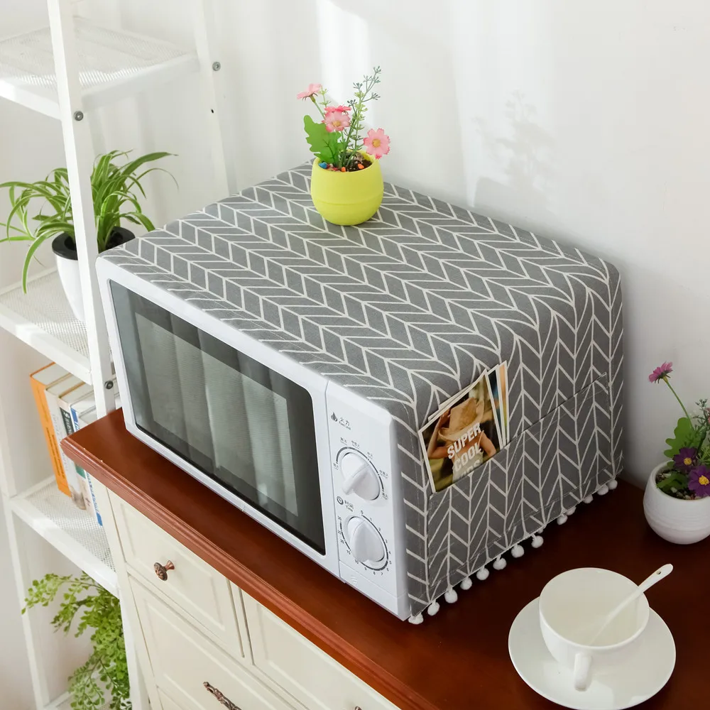 

1pcs Dust Proof Grease Proofing Microwave Oven Cover Kitchen Accessories Dust Covers Microwave Cover Electric oven Cover Hood