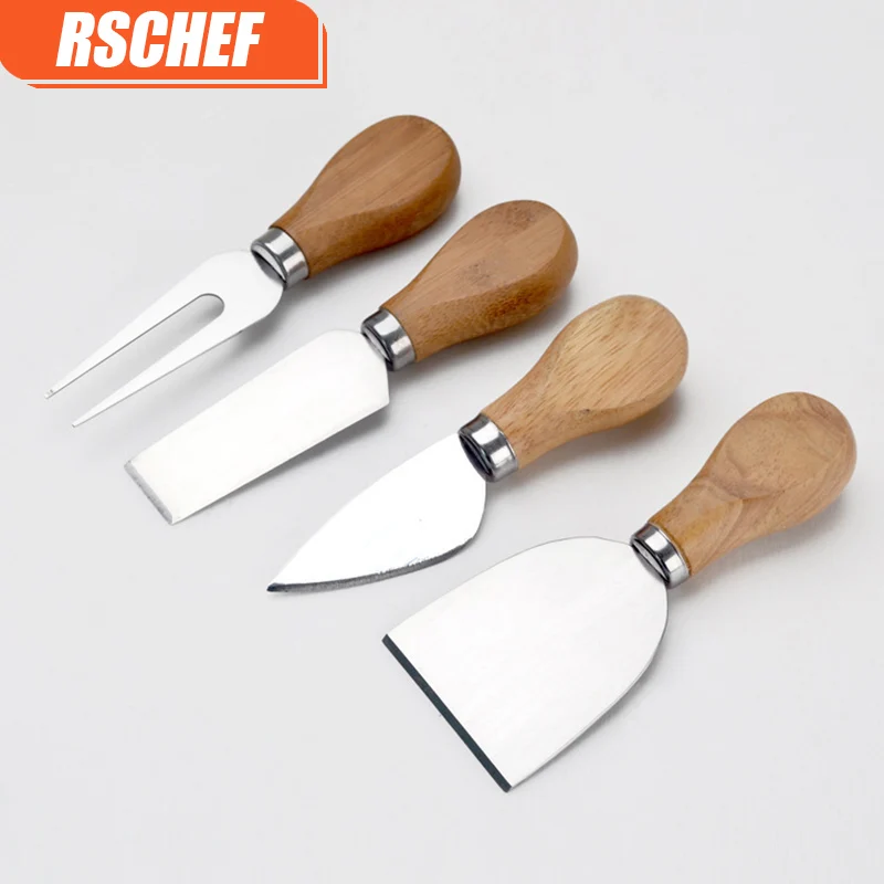 RSCHEF 1 набор 4 шт ножи нож для сыра с дубовой ручкой/Кухонные гаджеты/инструменты для выпечки