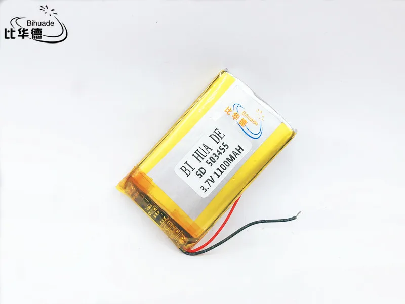 Перезаряжаемый литий-полимерный аккумулятор Li-Po 503455 503456 3 7 V 1100mAh для gps-трекер DVR MP4