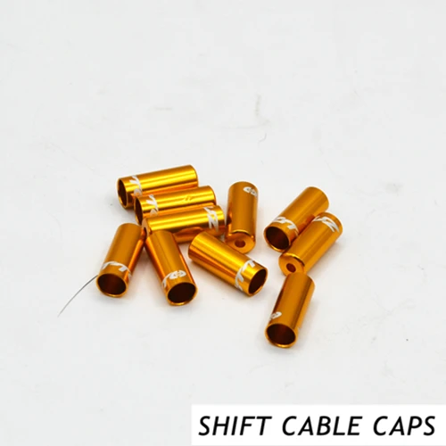 10pcs SHIFT GOLD 10 шт. алюминий сплав Велоспорт велосипед тормозной кабель советы велосипедный переключатель Перестановка/тормозной кабель наконечники CoreInner провода наконечники - Цвет: 10pcs SHIFT GOLD