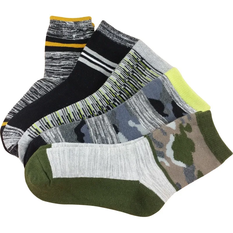 5 pairs Camouflage Новинка; детские зимние носки; хлопковые камуфляжные носки для мальчиков и девочек; носки для детей 1-10 лет; 5 пар/лот - Цвет: 5 pairs Camouflage