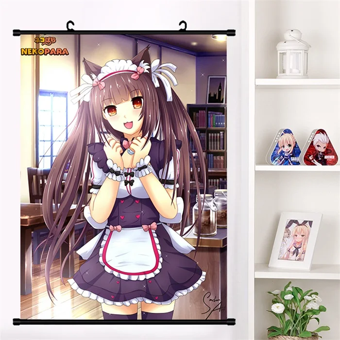 Аниме NEKOPARA Neko Para Chocolat ванильный сексуальный милый настенный свиток плакат Настенные подвесные плакаты коллекция домашнего декора - Цвет: O