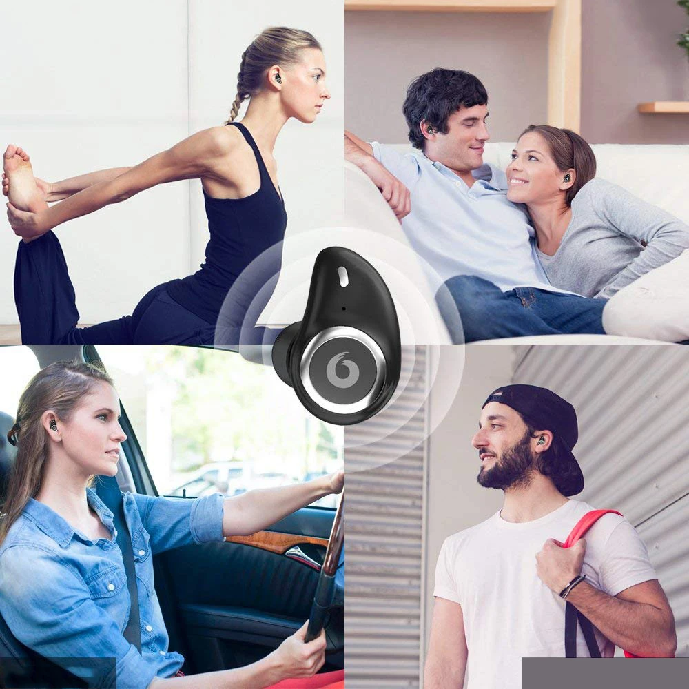 GUSGU, беспроводные Bluetooth наушники, спортивные, стерео, бас, наушники, гарнитура 5,0 с микрофоном, зарядная коробка для iPhone, iPad, samsung, водонепроницаемые
