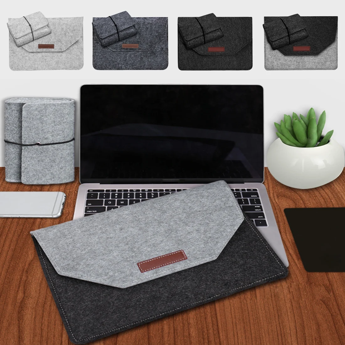 Новый Модный мягкий деловой чехол из дерева и фетра для Apple Macbook Air Pro Retina 11 13 15