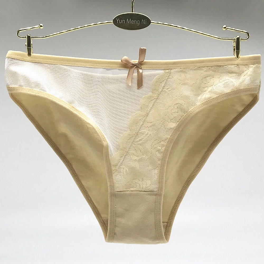 Партия из 12 хлопковых женских трусиков с кружевом женское короткое нижнее белье