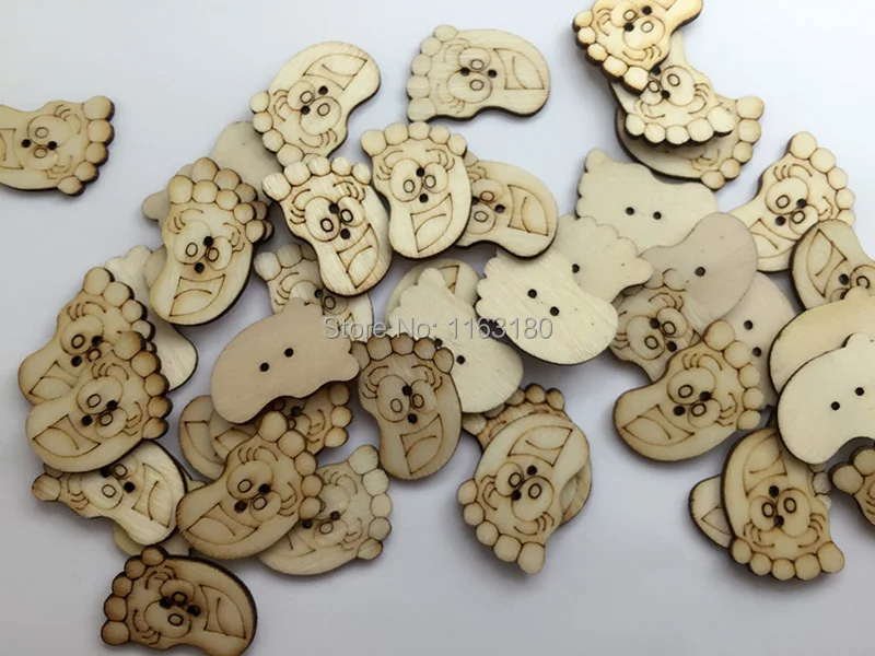 1000 шт./лот детские ножки следы необработанные деревянные формы ремесло лазерная