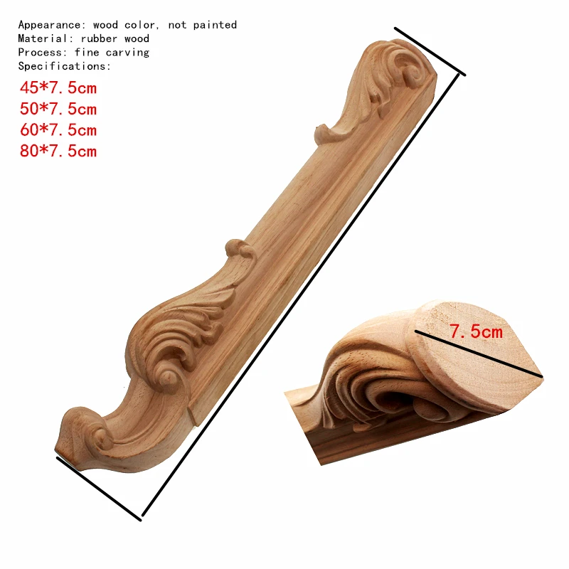 Винтажная Цветочная деревянная резная угловая аппликация RUNBAZEF настенная мебель