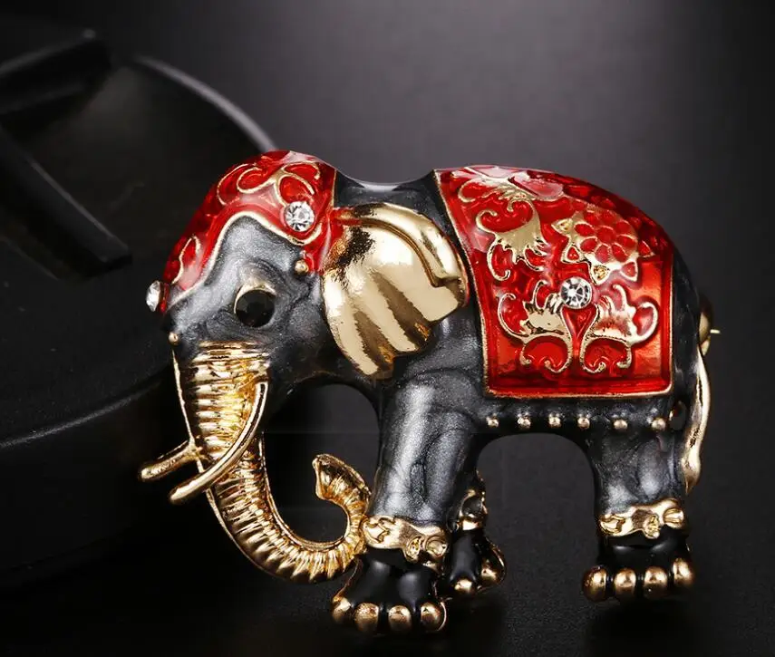 New Multicolour Elephant Exotic Customs Brooch Brincos Sweater Pin Badge Pet Memorial Scarf buckle Bijoux Christmas gift X1053 | Украшения