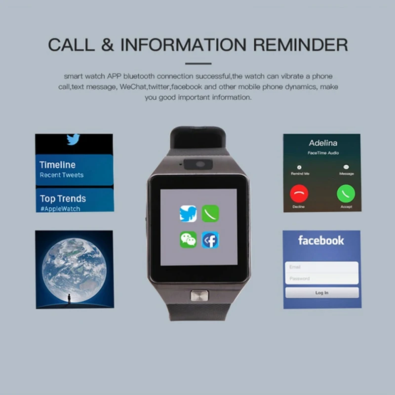 Outdoor Running Smart Watch Bluetooth Smartwatch Touchscreen Wearable For Android Phone Call SIM Men Women Bracelet | Спорт и