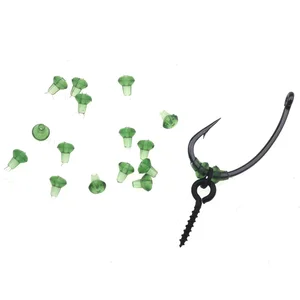 Rompin 50 шт. бусины с крючком, аксессуары для ловли карпа, стопор, зеленый, черный, для ловли карпа