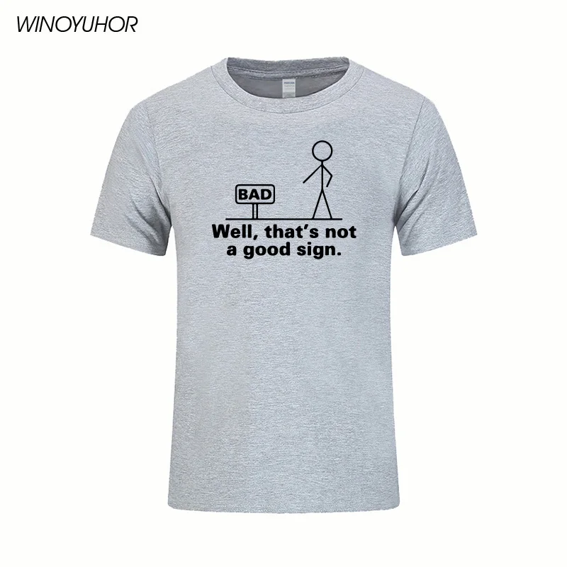 Ну это не хороший знак друг саркастическая графическая футболка Мужская