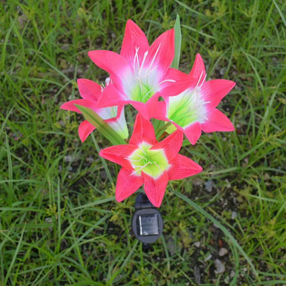 MUQGEW 2017 новейший хороший источник материалов 4 головки Солнечный фонарь СИД