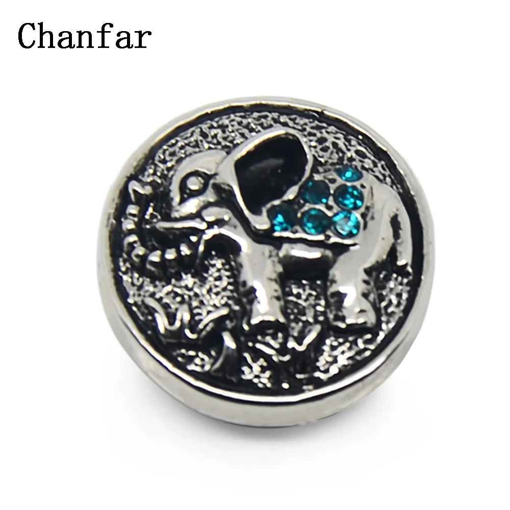 

Elephant Metal Snap Button Charm Jewelry For Fashion Jewelry Making