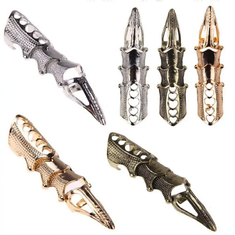 Мужское кольцо в стиле панк готика сплав серебро бронза золото цвета коготь шипы