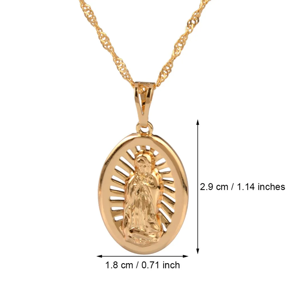 Anniyo светильник из розового золота девственная Мария кулон Neckalces для Для женщин