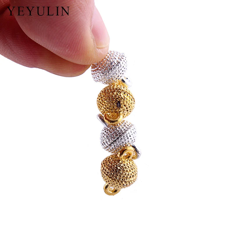 10 пар 8 мм модные украшения золотого и серебряного цветов|strong magnetic clasps|magnetic clasps for