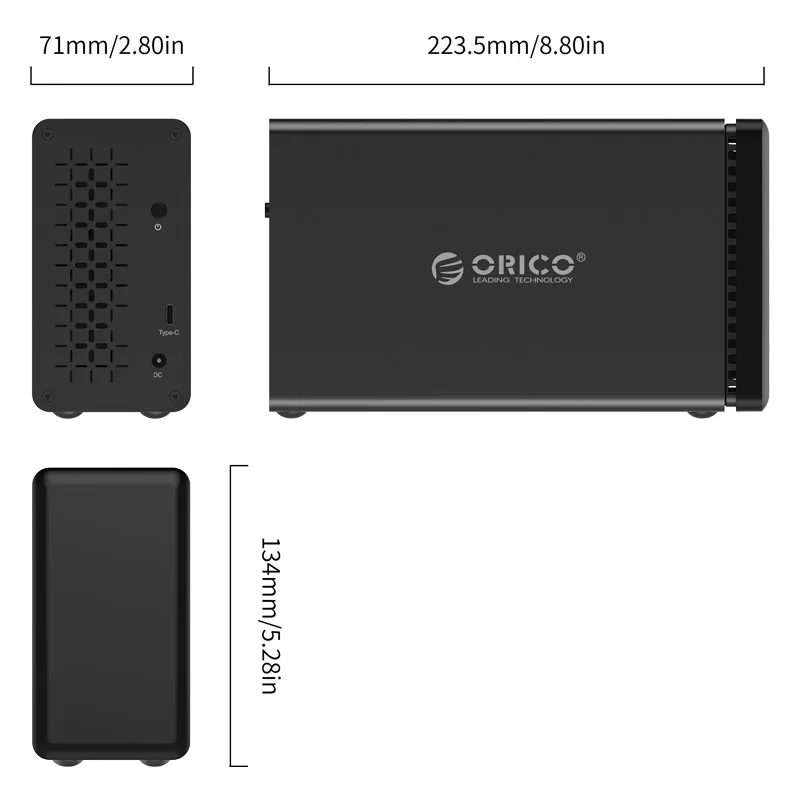 ORICO NS200RC3 дисковый корпус USB3.1 тип-c дисковый массив raid многодисковый жесткий диск база