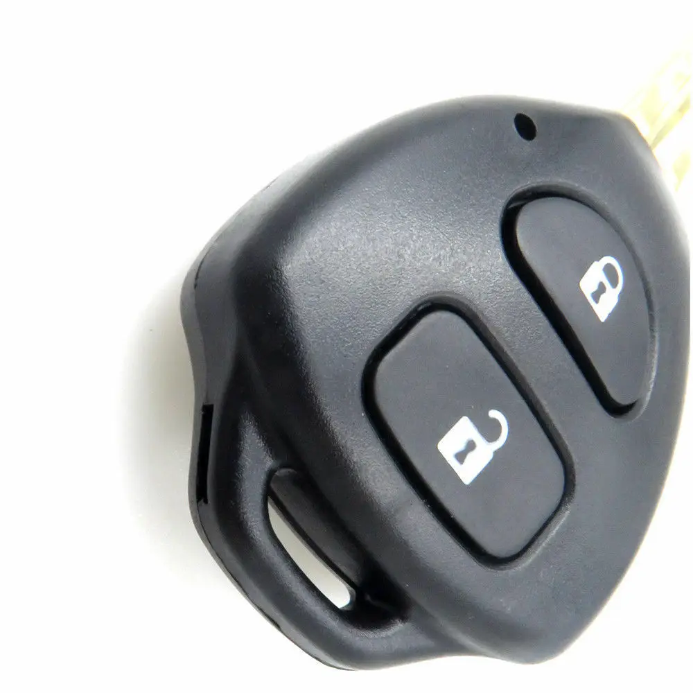 2 кнопки авто ключ оболочки дистанционного флип складной чехол черный Fob для Toyota
