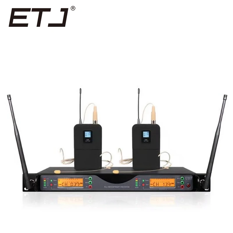 ETJ фирменный UR24D UR4D с двойной гарнитурой беспроводной микрофон для выступлений на