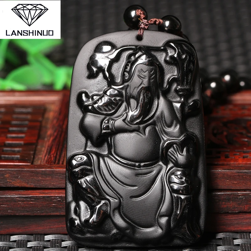 Оптовые поставки натуральных счетчиков Подвеска из черного обсидиана ожерелье