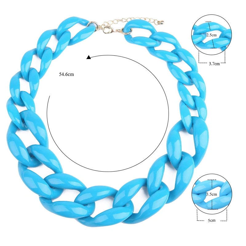 BOJIU модные ювелирные изделия ожерелье чокер пластиковая цепь Женское Ожерелье