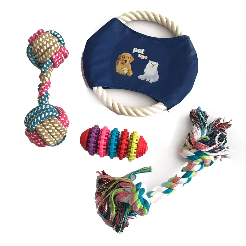 Комбинированный набор игрушек для собак оптовая продажа хлопковая веревка