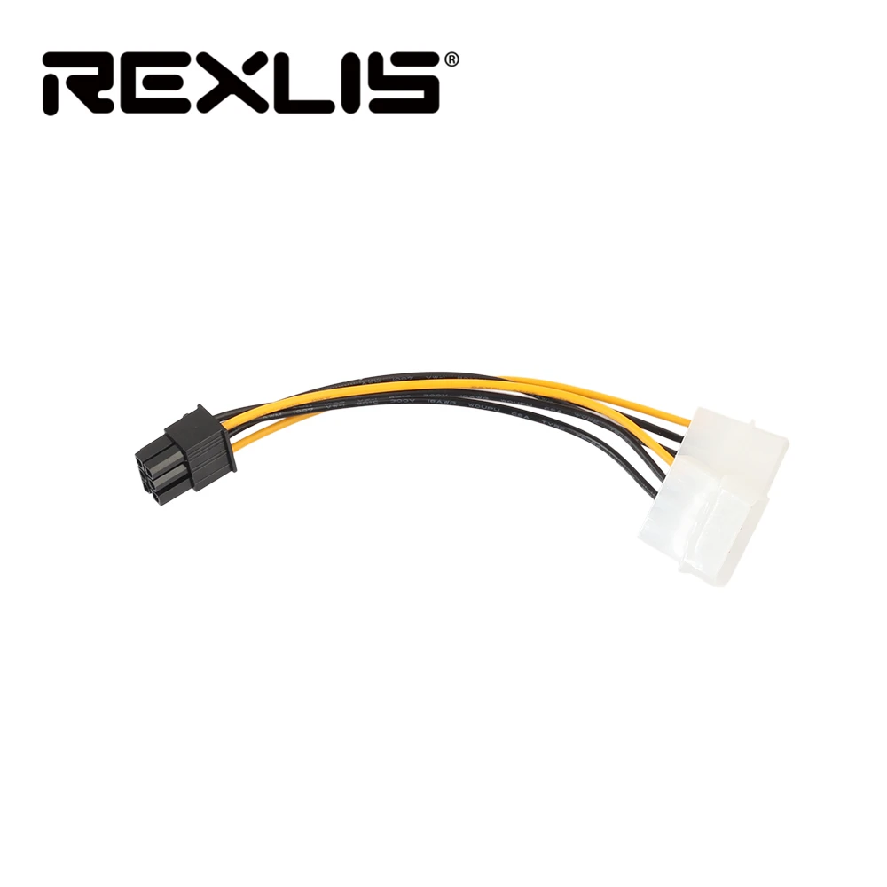 REXLIS 2 IDE двойной 4pin Molex мужчин 6-контактный разъем PCI-E Y Мощность Кабельный адаптера