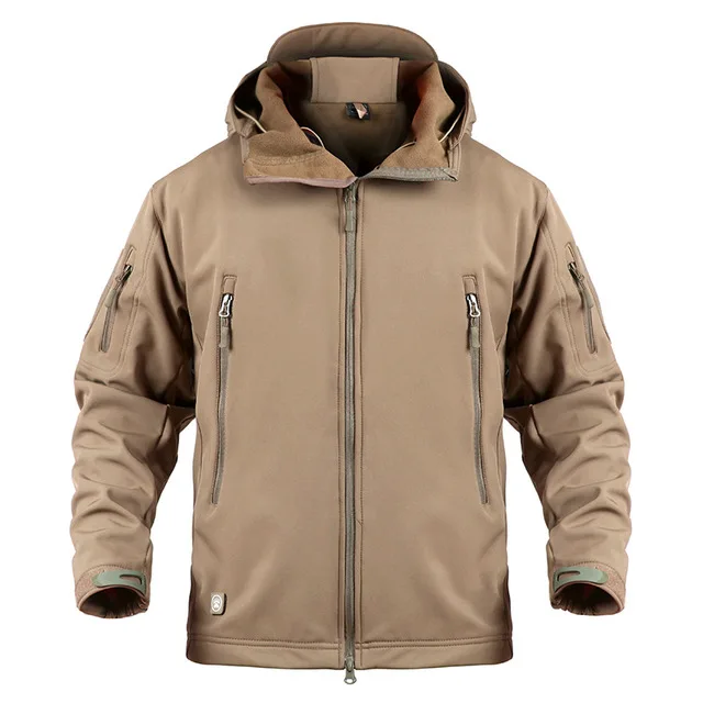 Khaki Refire gear мягкая Военная ветровка, Мужская тактическая камуфляжная куртка, пальто для спорта на открытом воздухе, охотничья одежда, армейская куртка - Цвет: Khaki